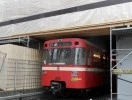 Instandsetzung U-Bf Langwasser/Mitte; Abnahmefahrt Lichtraumprofil für Schutzgerüst